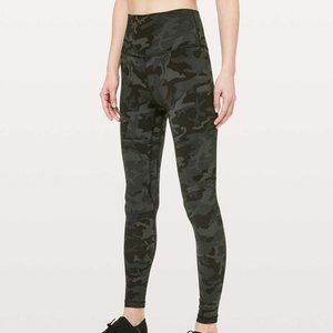 Lululemon Align Pant Incognito Green Camo *Full Length 28" Leggings - Size 6